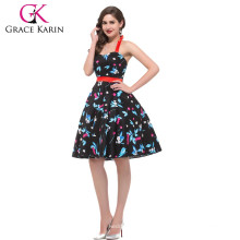 Grace Karin Stock Cotton Halter Ball Vestidos vintage dos anos 50 Style Dresses CL4596-2 #